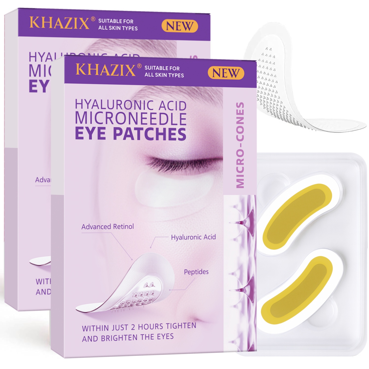 Microneedle Patch Eye - Hyaluronic Acid Retinol Microneedle Eye Patches,